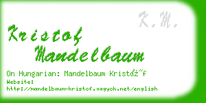 kristof mandelbaum business card